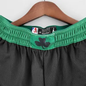 Boston Celtics NBA Shorts Black Green Trim 2