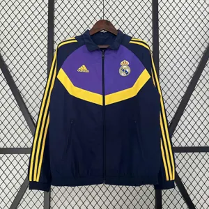 23-24 Barcelona Reversible Windbreaker purple&Navy Special Edition Style Double-Sides Jacket Yu 3