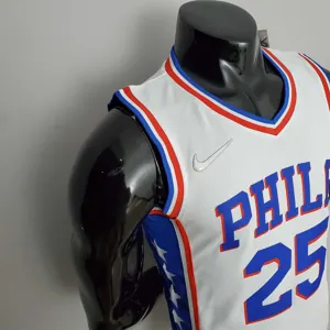 75th Anniversary Philadelphia 76ers SIMMONS#25 White NBA Jersey 5