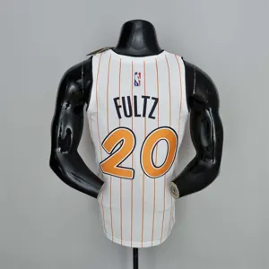 75th Anniversary Orlando Magic Fultz #20 White Orange NBA Jersey 6