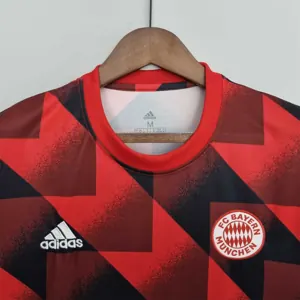 22-23 Bayern training kit red geometric pattern 1