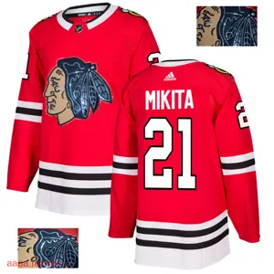 2018 Chicago Blackhawks ice hockey jersey M-3XL 芝加哥黑鹰队时尚亮片款冰球服 21