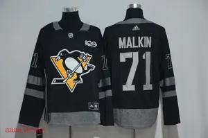 Pittsburgh Penguins 100 anniversary ice hockey jersey M-3XL 匹兹堡企鹅队100周年纪念版冰球服 1