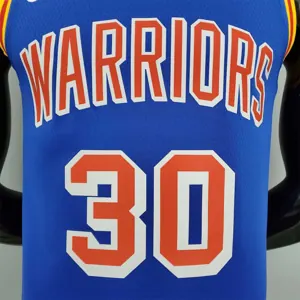 75th Anniversary Curry #30 Warriors Retro Blue 5