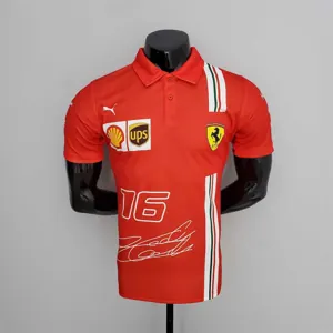 F1 Formula One 2022 Ferrari Polo Red