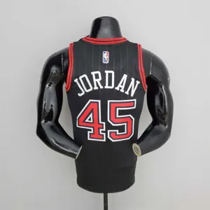 75th Anniversary Jordan #45 Bulls Flyers Black NBA Jersey 7