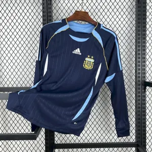 2006 Argentina Away Long Sleeve Retro Kit Vintage Shirt AAAAJersey Supplier Yupoo