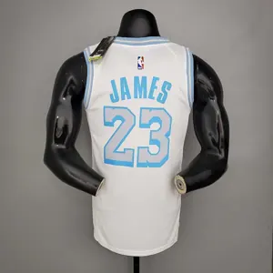 New Lakers James #23 Crew Neck Retro Limited Edition White 4