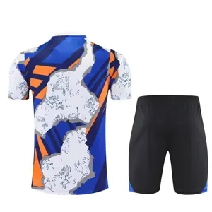 25-26 Real Madrid Pre-Match Blue&White Training Kits Football Tracksuits 3