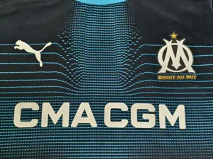 25-26 Marseille Away Kid Kits Player Version Youth Apparels Football AAAAJersey Supply Yupoo 2