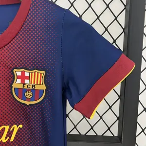 12-13 Barcelona Home Retro Kids Kits Children Shirt Soccer Jersey Yupoo 3