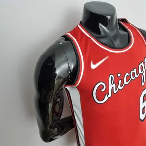 75th Anniversary 2022 Season Chicago Bulls CARUSO #6 City Edition Red NBA Jersey 2