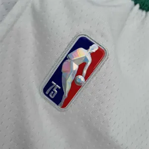 75th Anniversary Boston Celtics White NBA Shorts 6