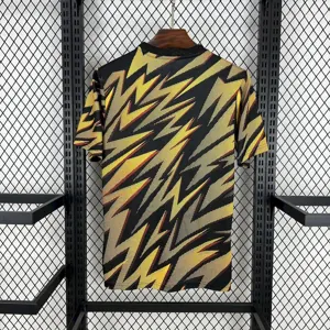 25-26 AS Roma Pre-Match Yellow Shirt Football Apparels Soccer AAAAJersey Yupoo 1