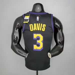 2021 DAVIS#3 Los Angeles Lakers Black Latin Black 5