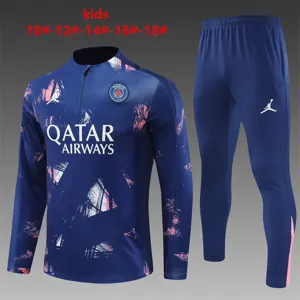 24-25 PSG Kids Long Sleeve Training Suit Football Shirts