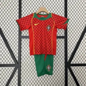 2004 Portugal Home Retro Kid Kits Youth Apparels AAAAJersey Wholesale Yupoo