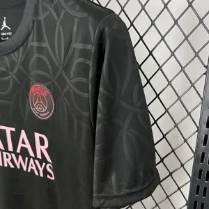 25-26 PSG Black Pre-Match Shirt Football Apparels AAAAJersey Supply Yupoo 4