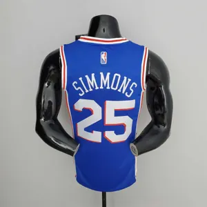 75th Anniversary Philadelphia 76ers SIMMONS#25 Blue NBA Jersey 6