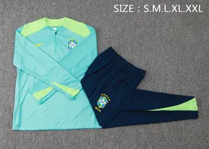 2024 Brazil Long Sleeve Training Suit Football Shirts 1