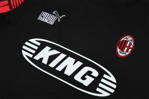 22-23 AC Milan Training Short Sleeve Kit Black 4