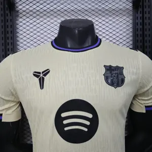 25-26 Barcelona Away Kit Football Player Version Long Sleeve Summer Shirt AAAAJersey Supply Yup 2