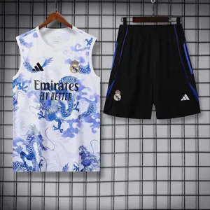 25-26 Real Madrid Blue Dragon Training Kits Football Vest Suits 5