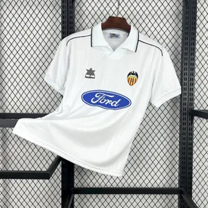96-97 Valencia Home Retro Kit Vintage Shirt AAAAJersey Dropship Yupoo
