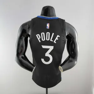 2020 POOLE#3 Warriors City Edition Black &amp; Grey NBA Jersey 7