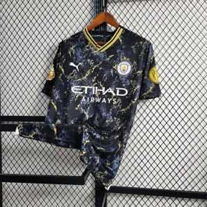 23-24 Manchester City Black Gold Special Edition Size S-XXL 3