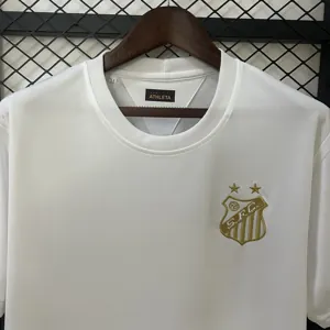 25-26 Santos Pelé White Kit Soccer T-Shirt AAAAJersey Dropship Yupoo 1