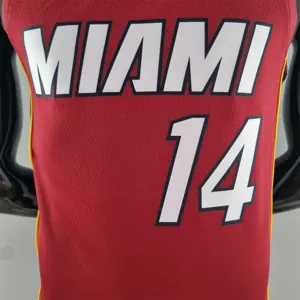 75th Anniversary Miami Heat Jordan HERRO#14 Burgundy NBA Jersey 3