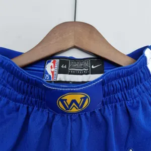 75th Anniversary Golden State Warriors Shorts Blue NBA Jersey 2