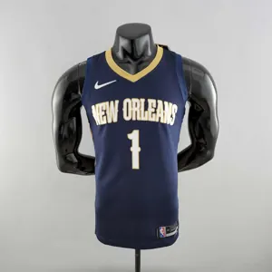 75th Anniversary New Orleans Pelicans Williams #1 Navy Blue NBA Jersey
