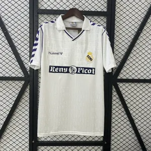 89-90 Real Madrid Home Retro Kit Vintage Shirt AAAAJersey Dropship Yupoo