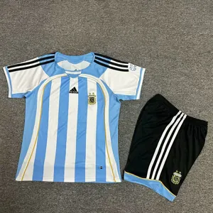 2006 Argentina Home Retro Kid Kits Youth Apparels Soccer AAAAJersey Yupoo