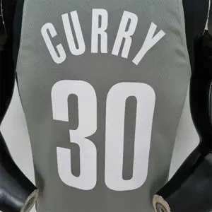 75th Anniversary Curry #30 Brooklyn Nets City Edition Gray NBA Jersey 9