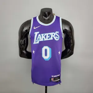 2022 75th Anniversary WESTBROOK#0 Lakers City Edition Purple