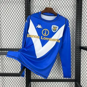 03-04 Brescia Home Retro Kit Long Sleeve Vintage Shirt AAAAJersey Supplier Yupoo