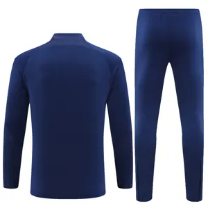 23-24 PSG Long Sleeve Kits Navy Zipper Training Suits Jersey Supplier Yupoo 3