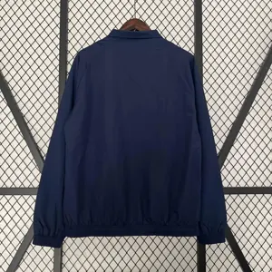 23-24 Barcelona Reversible Windbreaker purple&Navy Special Edition Style Double-Sides Jacket Yu 2