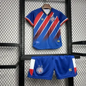 24-25 Bahia Home Kid Kits Youth Apparels Football AAAAJersey Yupoo 3