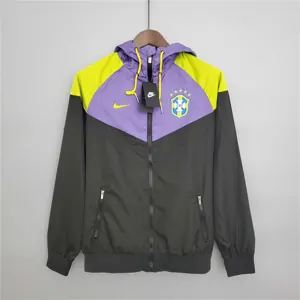 2021 Brazil purpleblack windbreaker