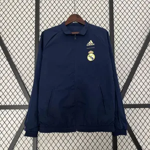 23-24 Barcelona Reversible Windbreaker purple&Navy Special Edition Style Double-Sides Jacket Yu 1