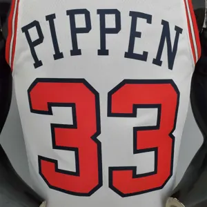 75th Anniversary Pippen #33 Bulls White 8