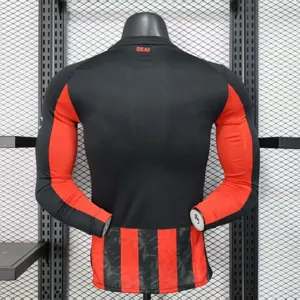 25-26 AC Milan Home Kit Player Version Long Sleeve Shirt AAAAJersey Wholesale Yupoo 2