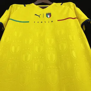 20-21 Italy Goalkeeper Yellow Retro Kit Soccer Shirt AAAAJersey Supply Yupoo 6