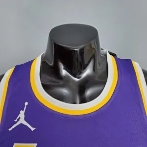 New Lakers Jordan JAMES#6 Theme Purple Round Neck 4
