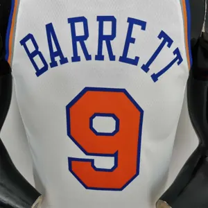 75th Anniversary Barrett #9 New York Knicks White NBA Jersey 2