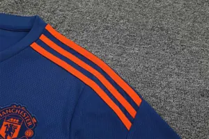 22-23 Manchester United Training Suit Short Sleeve Kit Blue 19